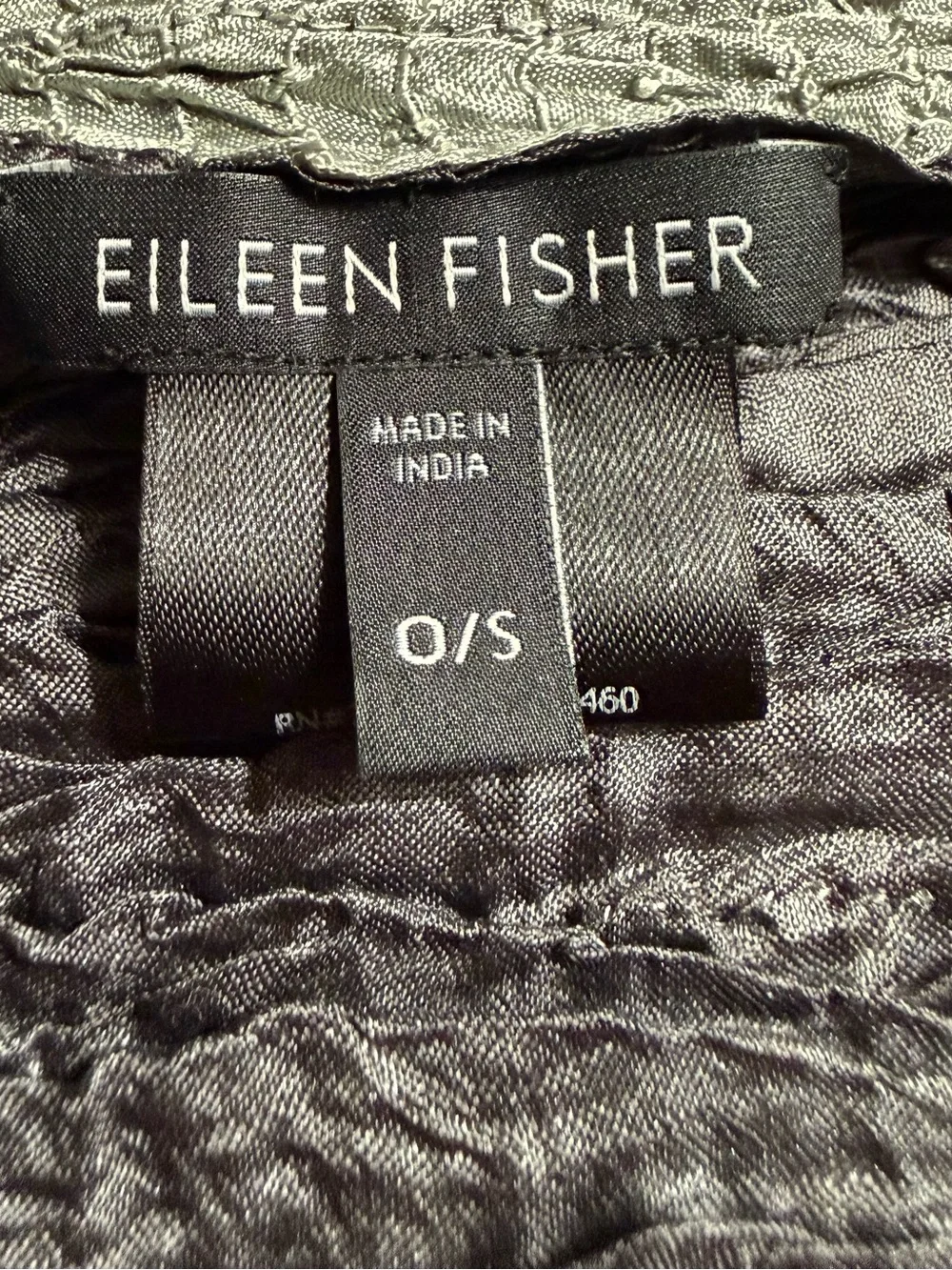 Eileen Fisher Silk Crinkled Two-Tone Grey Women's Scarf